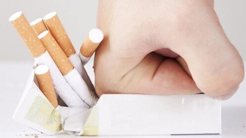 O abandono brusco do tabaquismo, o que leva a unha disfunción do corpo