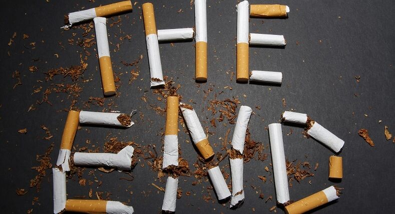 cigarros rotos e consecuencias de deixar de fumar